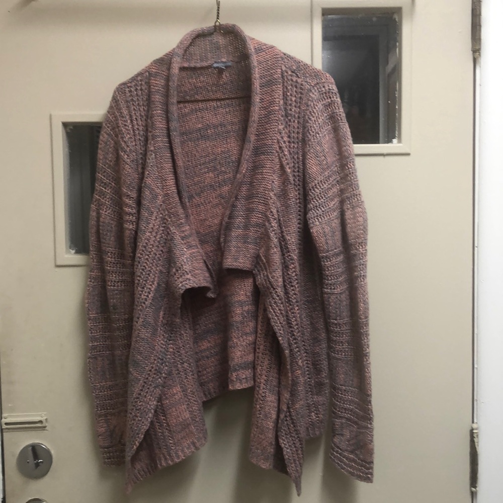 Charlotte Russe pink and grey cardigan